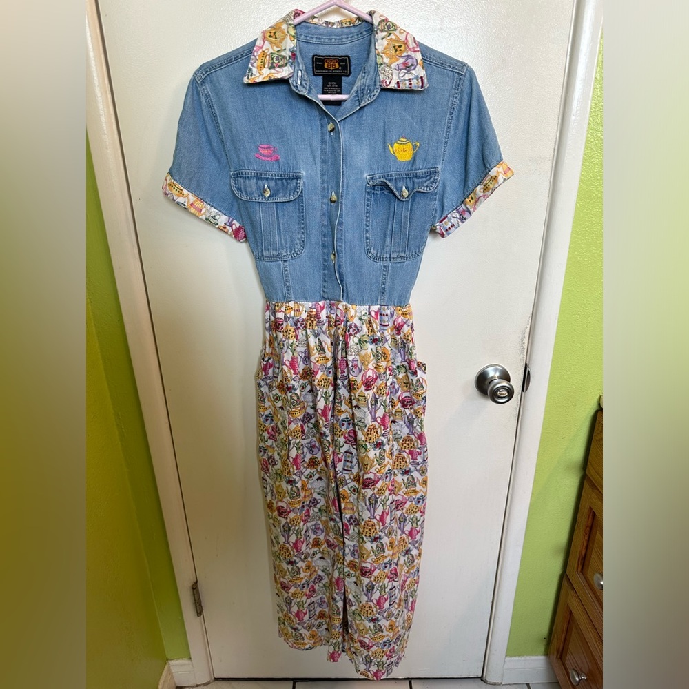 ‘90s Denim Teapot Dress